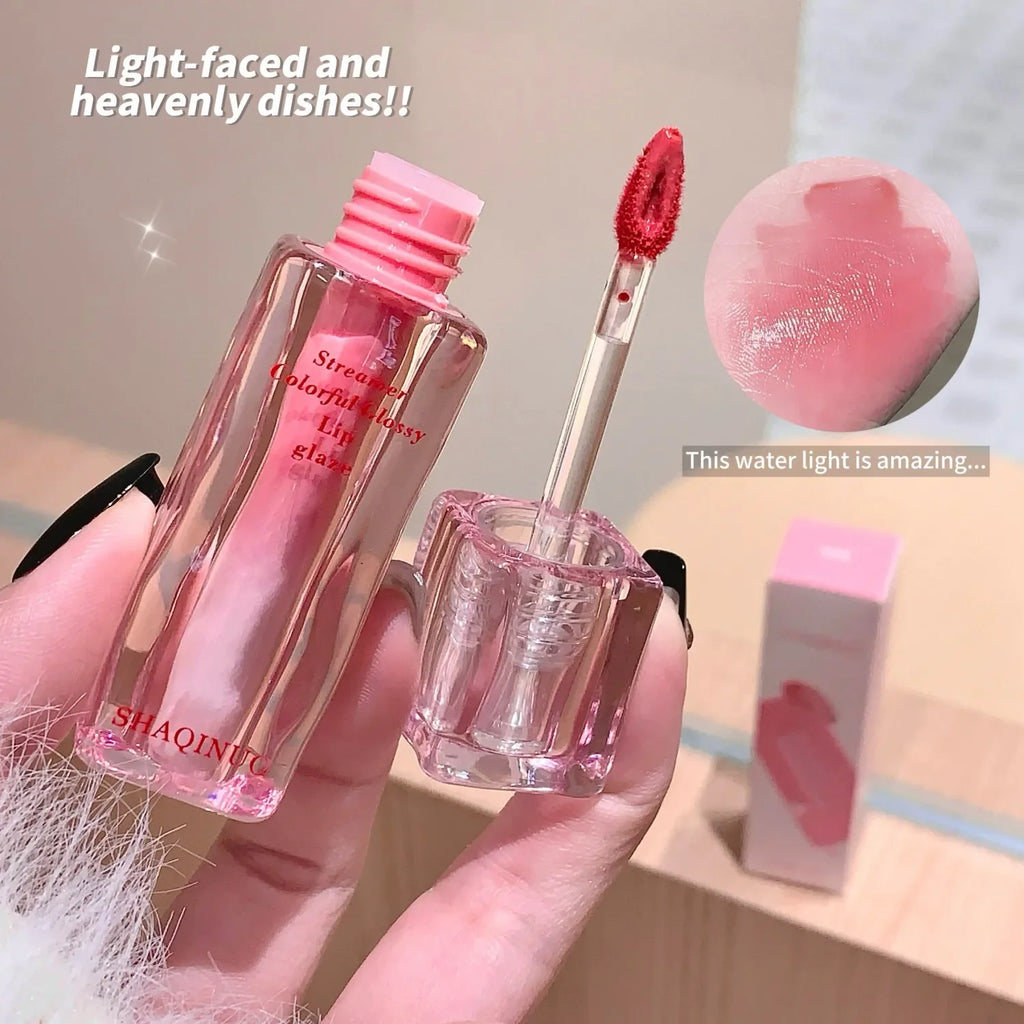 6-Color Mirror Effect Lip Gloss | Moisturizing Glossy Lipstick Lip Gloss QXL