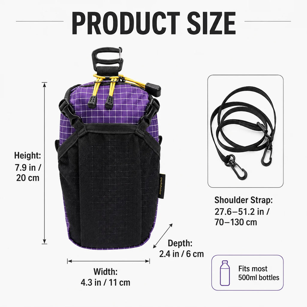 Outdoor Hiking Pouch | Backpack Strap Bottle & Phone Bag Outdoor Hiking Pouch QXL