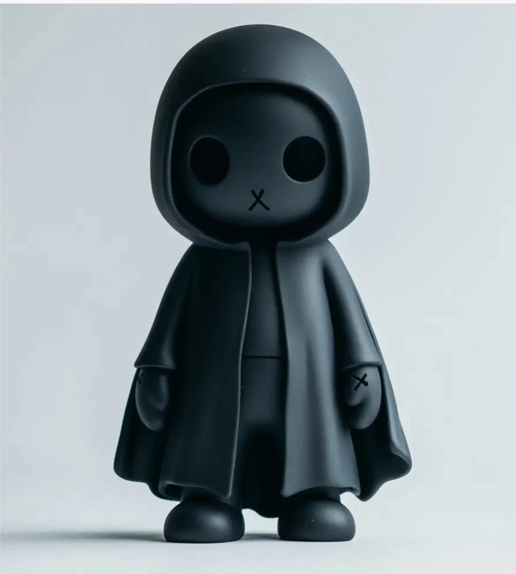 3D Printed Ghost Statue | Halloween Desk Decor & Horror Gift Collectible Figurine QXL Blcak