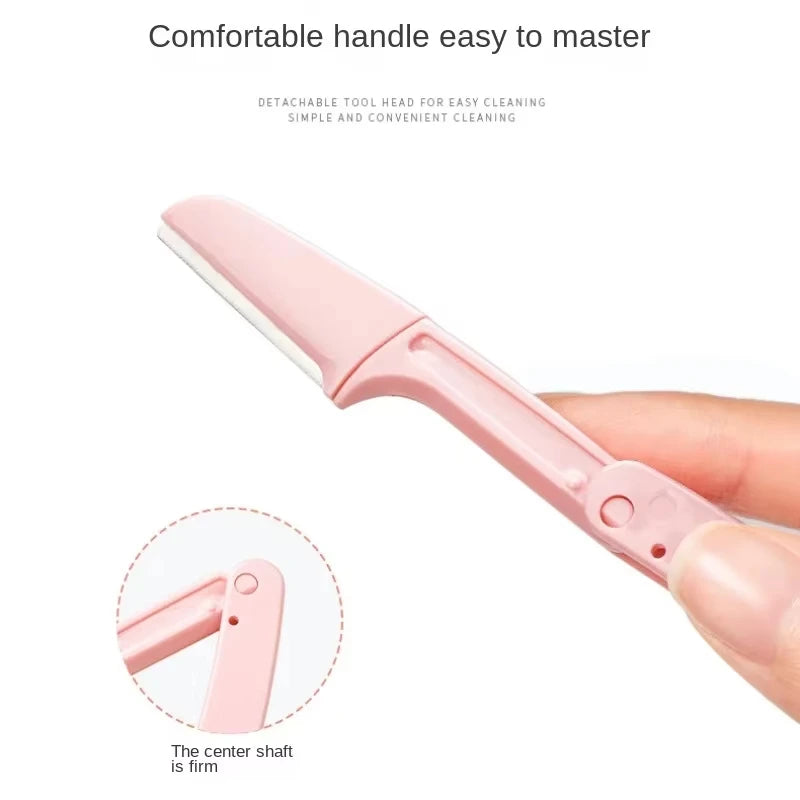 Folding Facial Eyebrow Razor & Trimmer – Unisex 1/3-Piece Facial Eyebrow Razor QXL