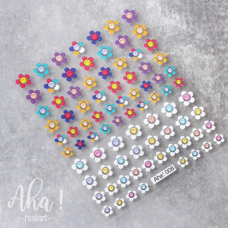 5D Kawaii Cat Nail Art Stickers | Spring Flower Decals Nail Art Stickers QXL Aha088