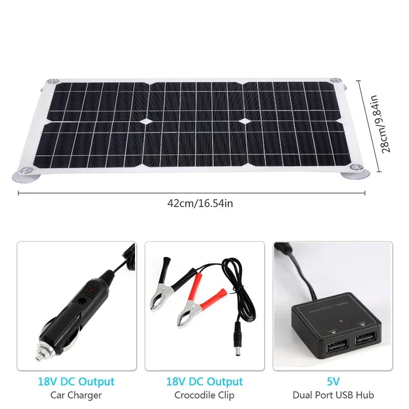 6000W Solar Power Kit | Pure Sine Wave Inverter + 30A Controller Solar Power Kit QXL