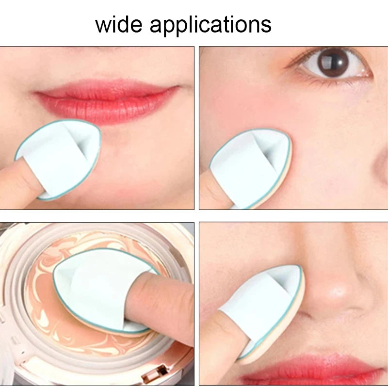 6-Pack Mini Finger Puff Sponges | Foundation & Concealer Makeup Sponge Puff QXL