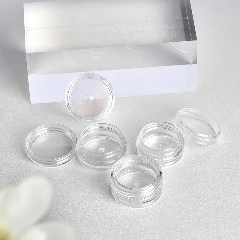 10-Pack Mini Clear Cosmetic Sample Jars | BPA-Free Pots Cosmetic Sample Jars QXL