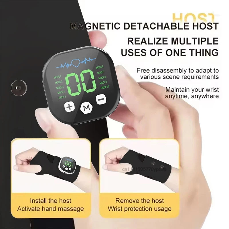 EMS Cordless Wrist Massager | 10 Modes, 29 Levels, Rechargeable Wrist Massager QXL