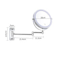 Wall-Mount LED Makeup Mirror | Double-Sided 3–10x Magnifying LED Vanity Mirror QXL 3x
