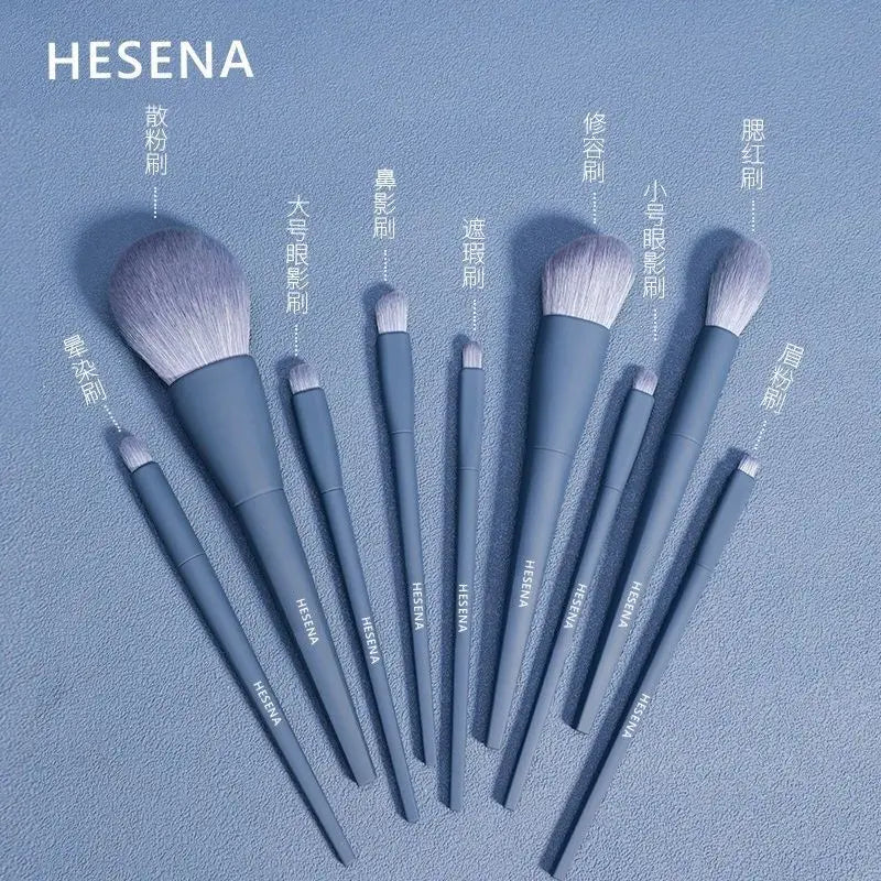 9-Piece Soft Makeup Brush Set | Powder, Blush & Eyeshadow Makeup Brush Set QXL