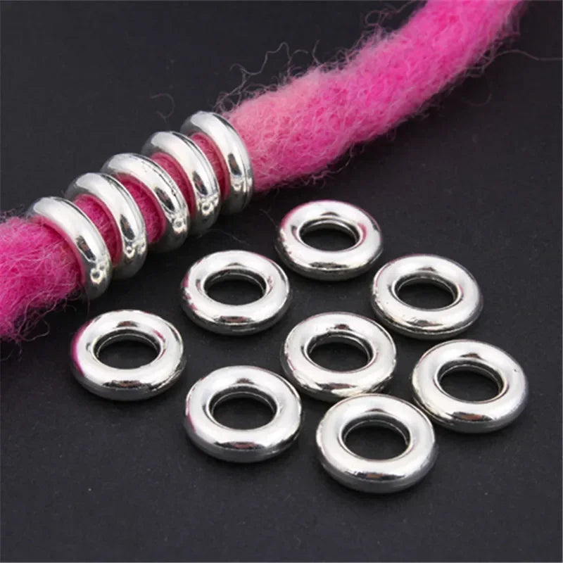 5-Pack Viking Dreadlock Beads | Gold & Silver Hair Braid Cuffs Hair Braid Cuffs QXL