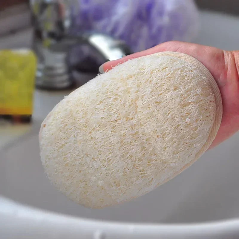 Natural Loofah Bath Scrubber | Exfoliating Body & Face Brush Loofah Bath Scrubber QXL