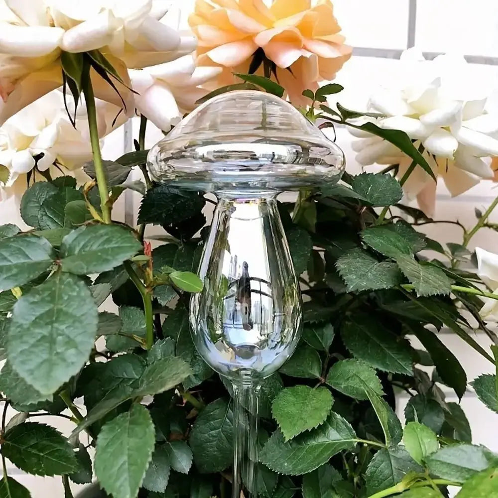 Mushroom Glass Self-Watering Globe | Automatic Plant Waterer Plant Watering Globe QXL