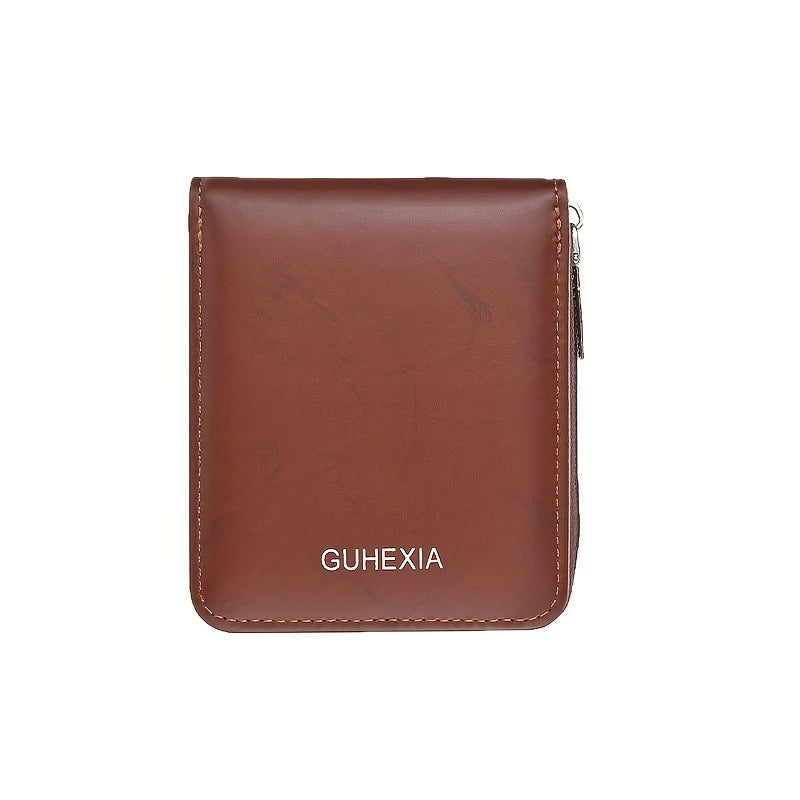 Men's Slim PU Leather Wallet | Card Slots, Coin & ID Holder Men's Slim Wallet QXL