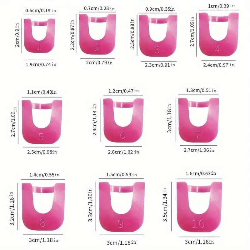 26-Pc Nail Varnish Shield Protectors | 10 Sizes French Tip Nail Varnish Shield QXL