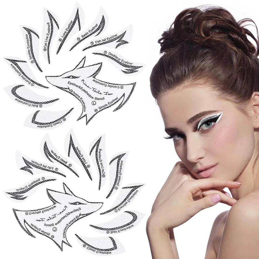 Fox Eye Makeup Stencils – Eyeliner, Eyebrow & Shadow Templates Eye Makeup Stencil QXL
