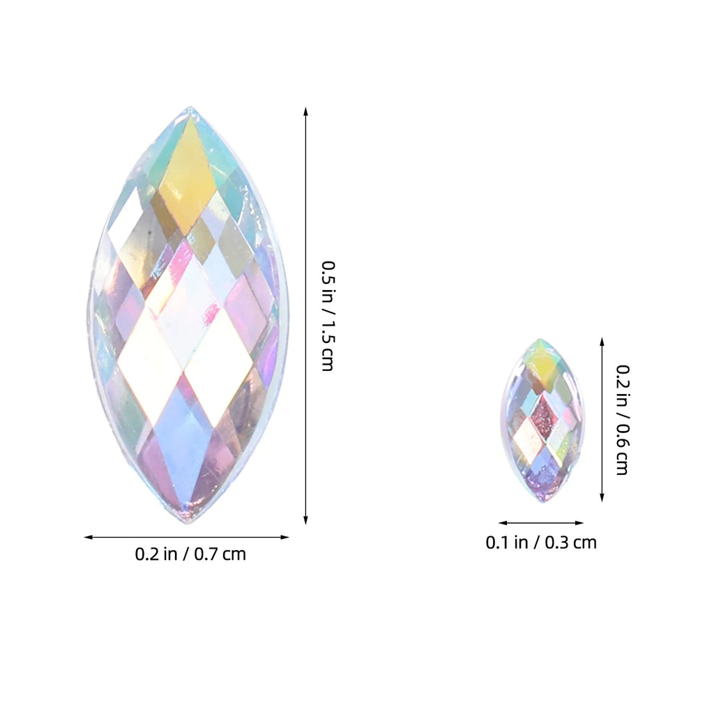 600-Pack AB Acrylic Flatback Rhinestones – Nail Art & DIY Crafts Flatback Rhinestone Set QXL