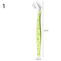 YOVIP Precision False Eyelash Tweezers | Anti-Static + Case Eyelash Tweezers QXL 1 Green