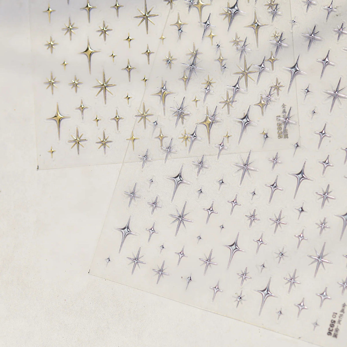 5D Embossed Star Nail Stickers | Sparkly Self-Adhesive Decals Nail Art Stickers QXL
