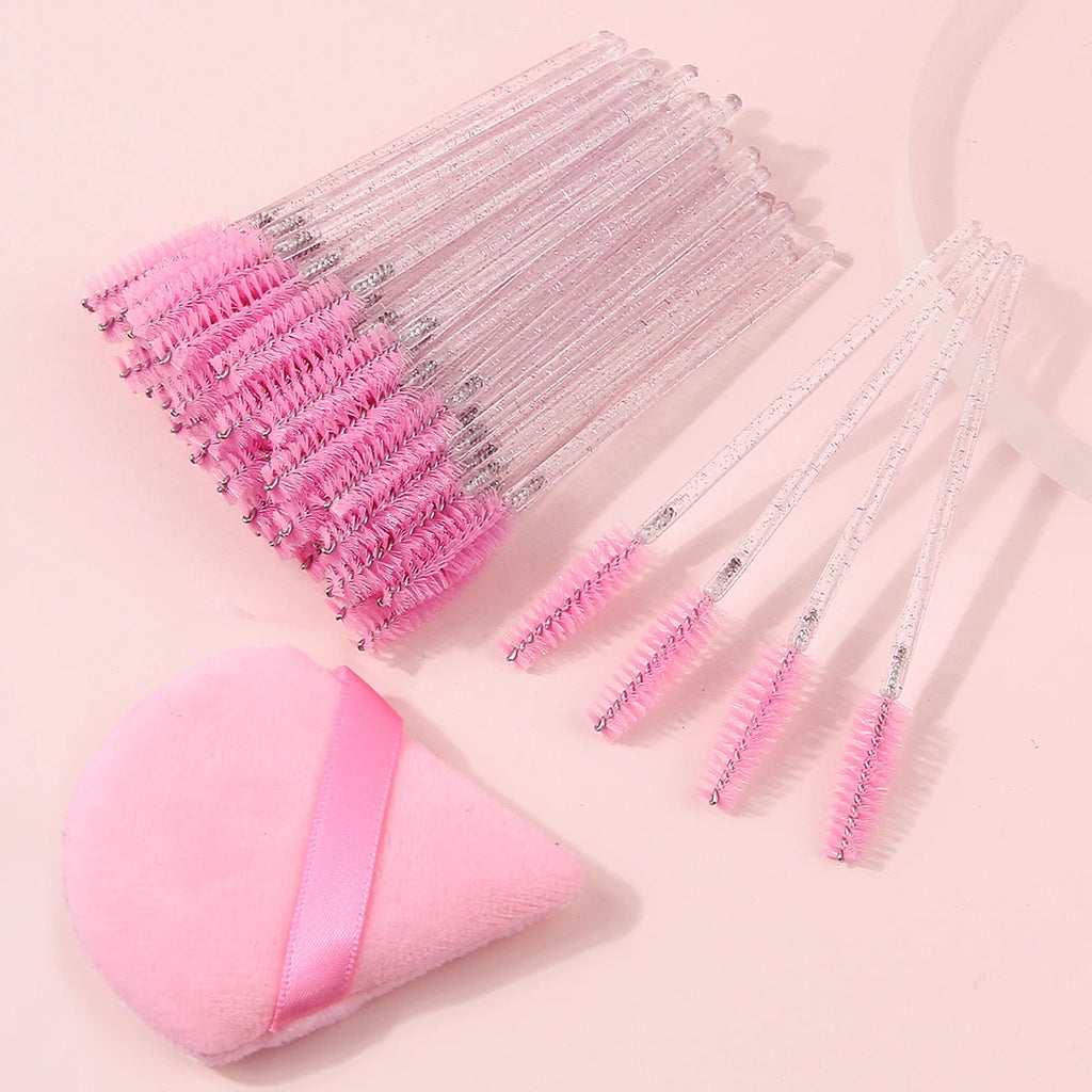 51-Pc Disposable Spiral Mascara Wands & Eyebrow Brush Set Disposable Mascara Wands QXL