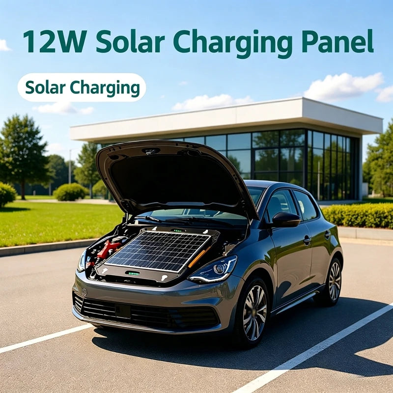 12W Monocrystalline Solar Panel Car Battery Charger MPPT Solar Battery Charger QXL
