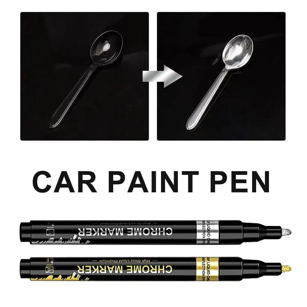 Chrome Mirror Paint Marker Pen | 2mm Silver Reflective Ink Chrome Paint Marker QXL