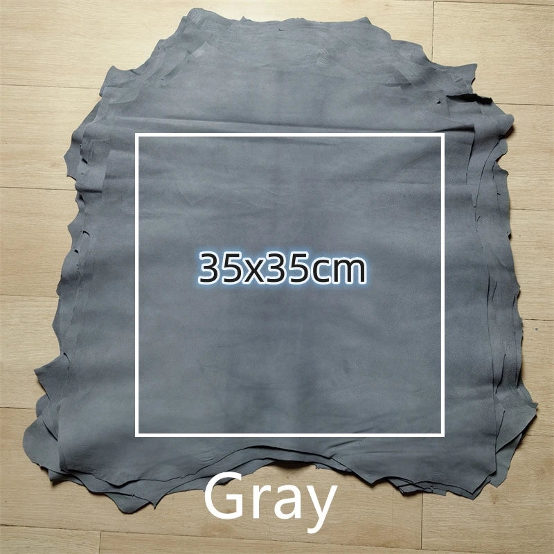 Grey Frosted Sheepskin Leather 0.7–1.0mm | DIY First Layer Hide Leather Crafting Fabric QXL