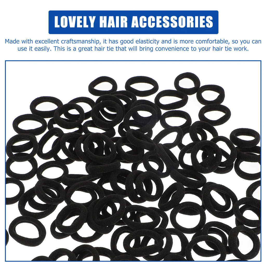 200-Pack Soft Cloth Hair Ties | No-Snag Kids & Daily Use Hair Ties QXL
