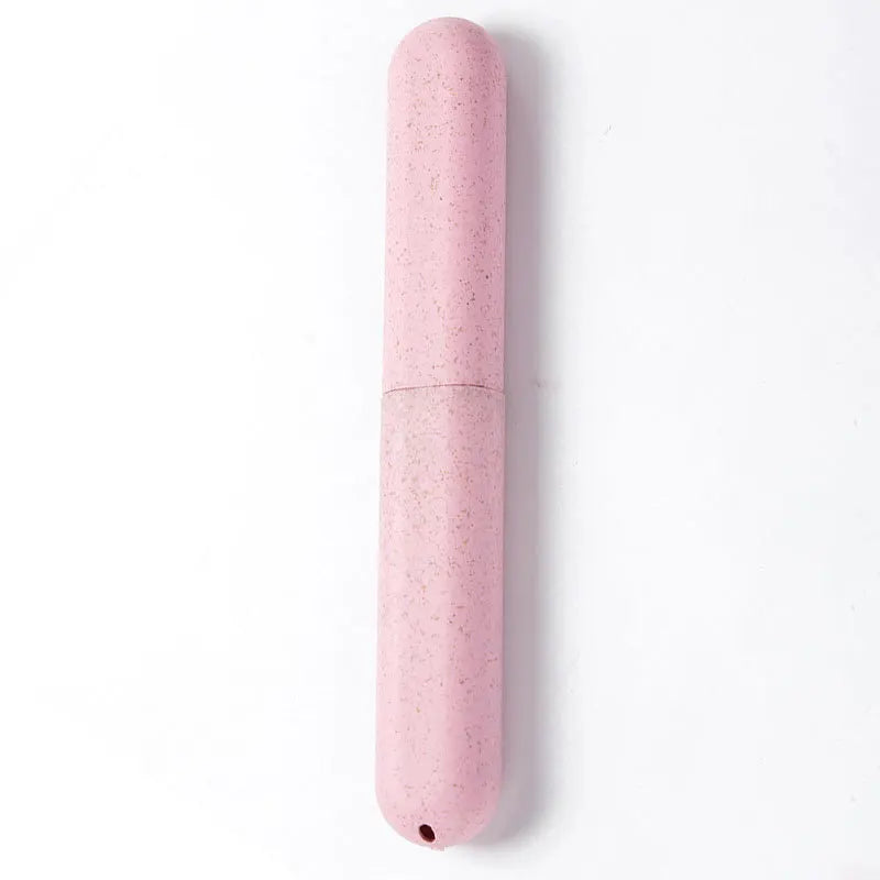Wheat Straw Toothbrush Travel Case & Protective Cover Toothbrush Travel Case QXL Pink