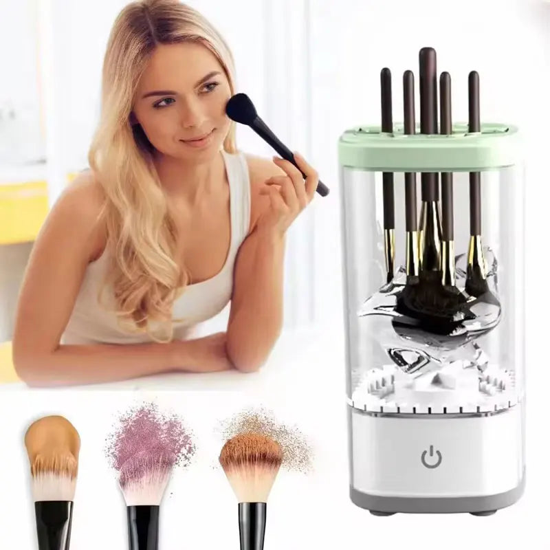 Electric Makeup Brush Cleaner Machine | 6500 RPM Portable Brush Cleaning Machine QXL