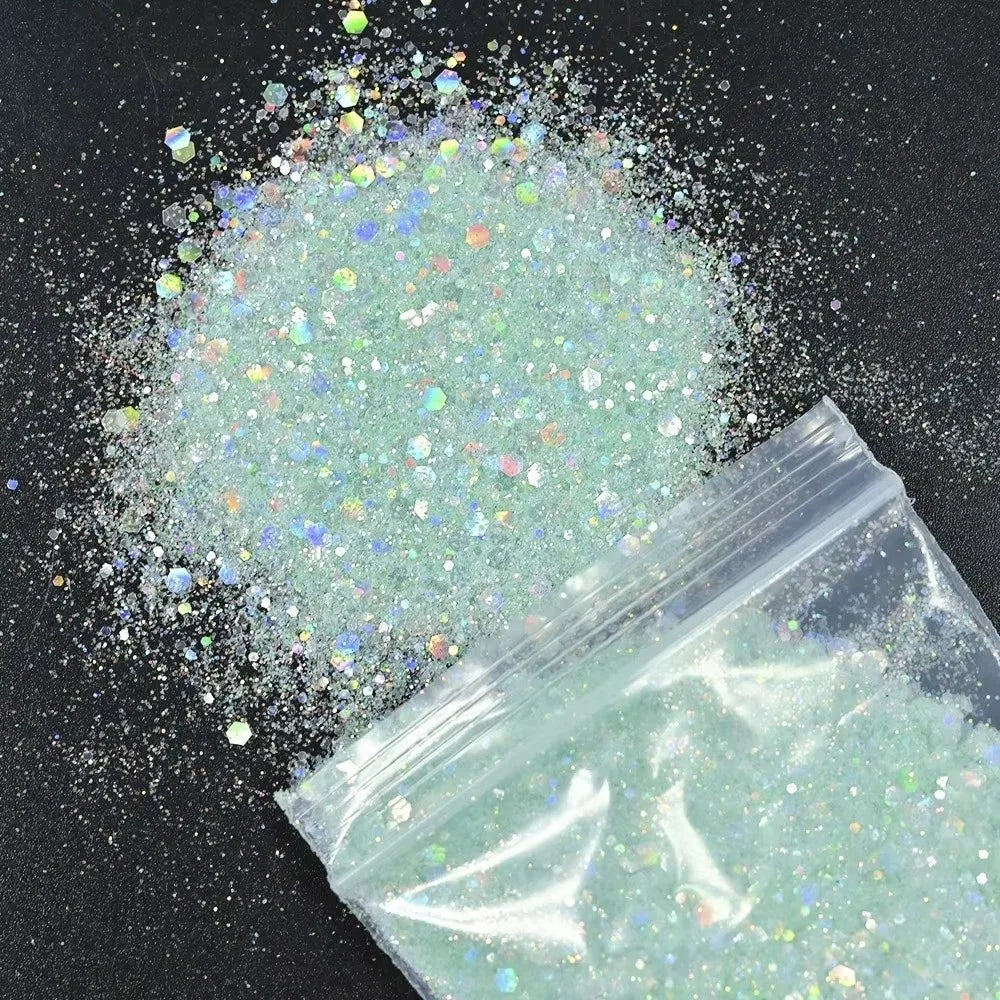 50g Holographic Hexagon Nail Glitter Sequins | PET Shimmer Powder Nail Glitter Sequins QXL 6