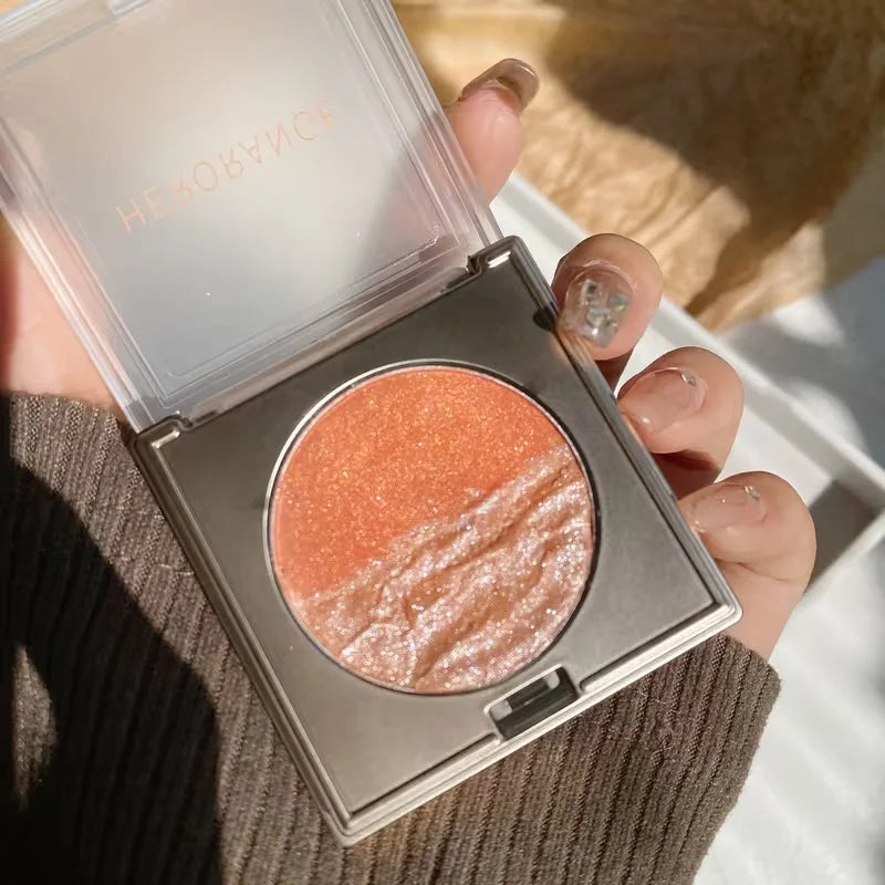 Dual-Color Highlighter & Contour Palette | Pink & Gold Glow Highlighter Palette QXL 03