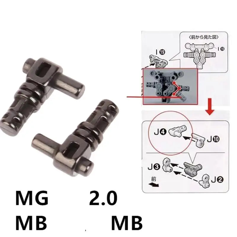 Metal Leg Joint Parts for MG Freedom/Justice 1/100 | 2-Pack Model Kit Parts QXL Default Title