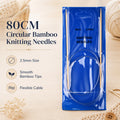 Bamboo Circular Knitting Needles | 2.5–10mm – 7 Sizes Circular Knitting Needles QXL 2.5mm
