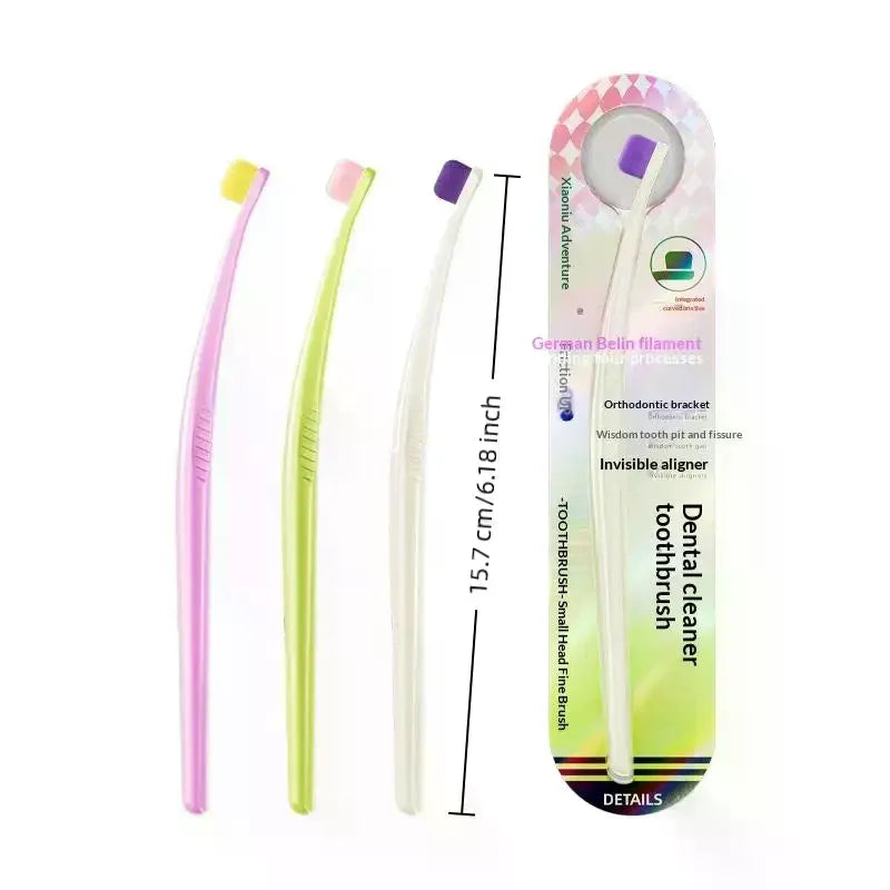 Small Head Toothbrush | Compact Interdental Brush for Braces Interdental Toothbrush QXL