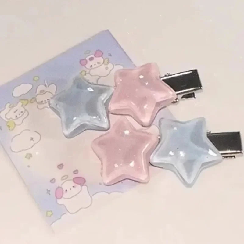 Jelly Pentagram Duckbill Hair Clip | Cute Bangs Side Clip Hair Clip QXL