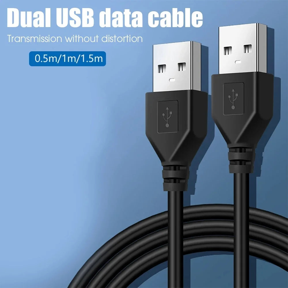 USB 2.0 Male to Male Extension Cable | 0.5m 1m 1.5m USB Extension Cable QXL