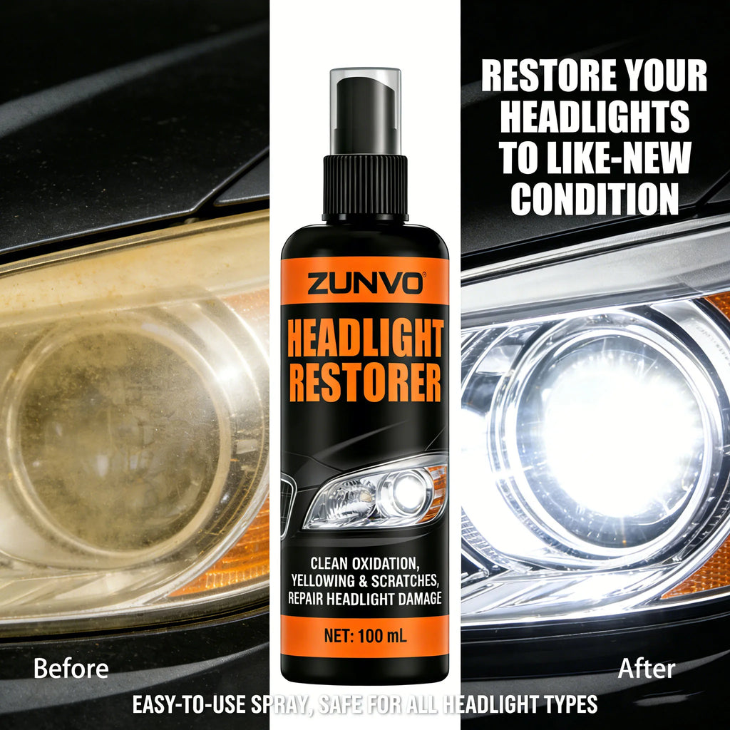 Car Headlight Restorer Spray | Fix Oxidation & Yellowing Headlight Restorer Spray QXL