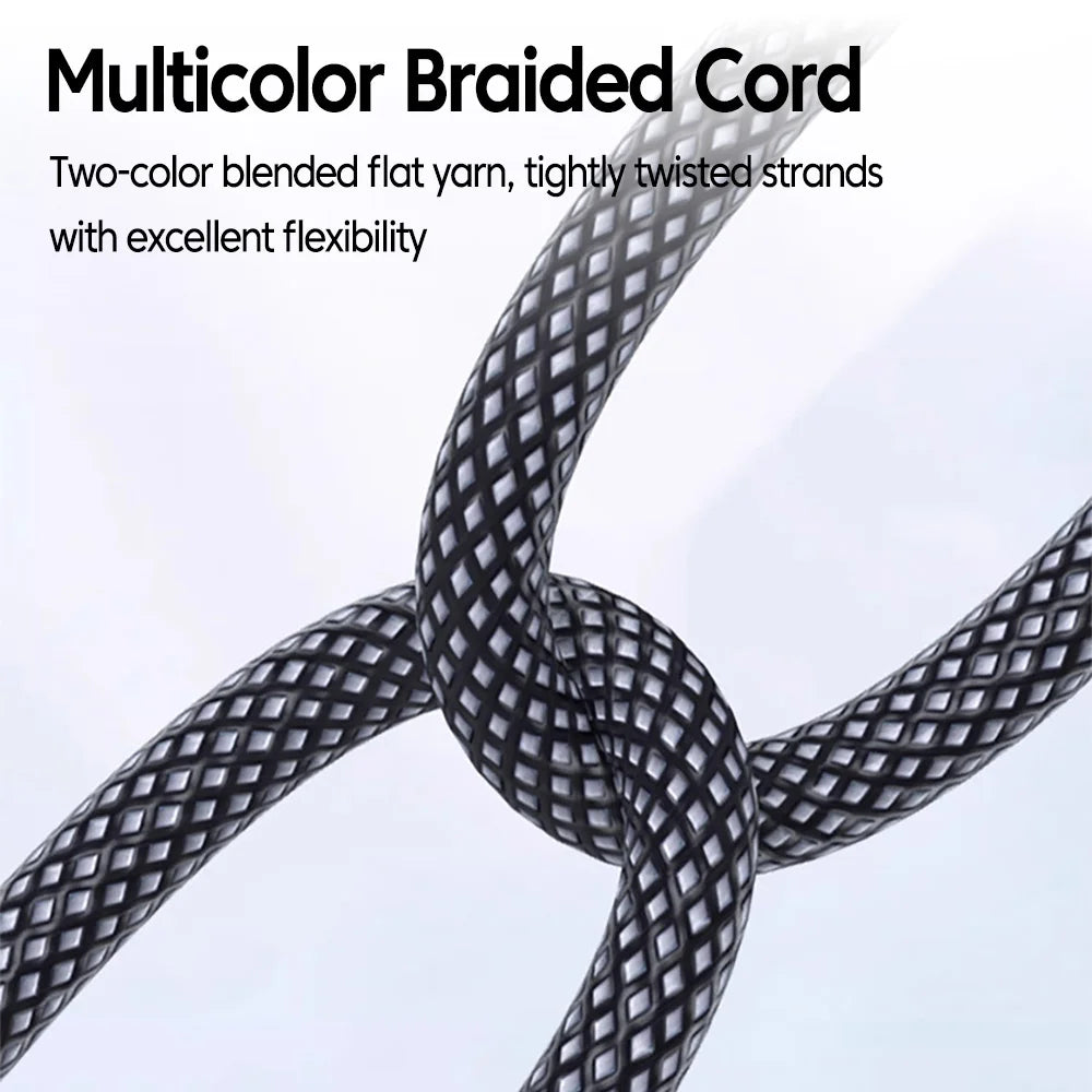 100W 6A Right-Angle USB-C Braided Fast Charging Cable USB-C Charging Cable QXL