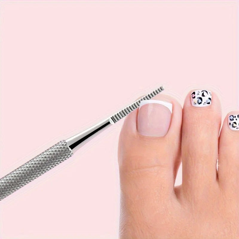 Dual-Head Toenail File – Curved & Straight Stainless Steel Tips Nail File QXL