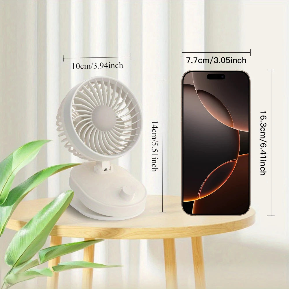 Portable Clip-On USB Rechargeable Fan | Office & Travel Clip-On USB Fan QXL