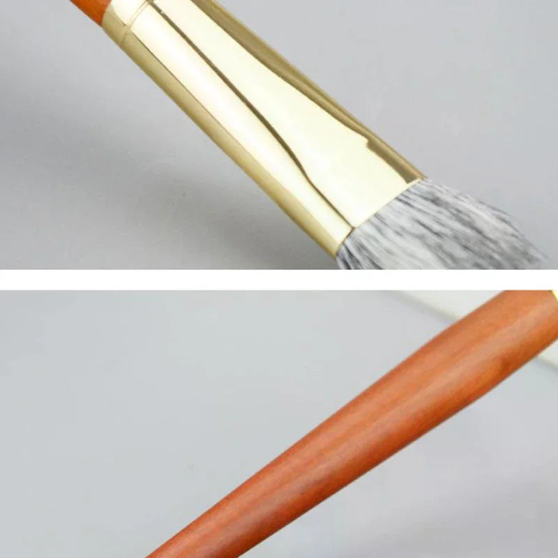 Goat Hair Blush Brush | Natural Bristle Blusher & Bronzer Tool Blush Makeup Brush QXL
