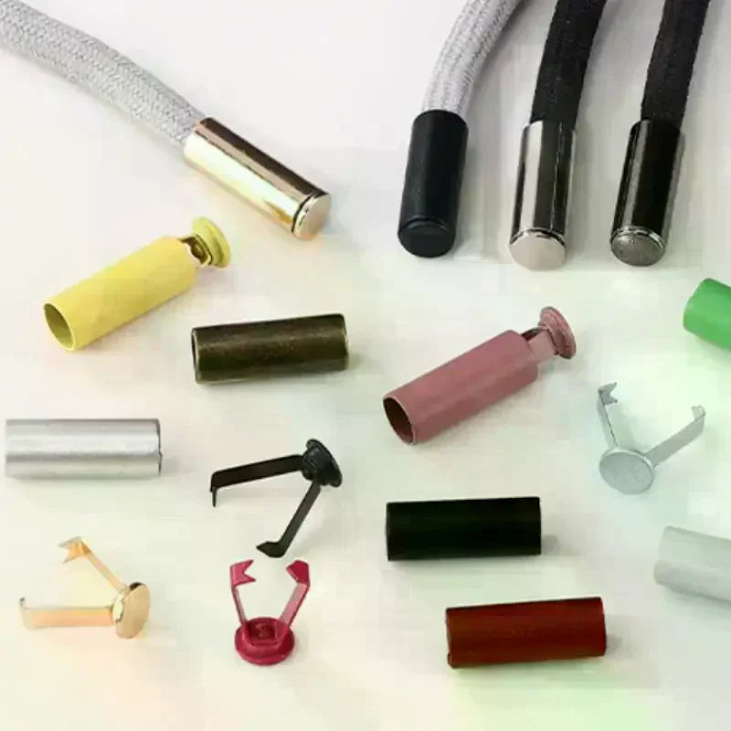 20-Pack Metal Cord End Stoppers | DIY Bag Rope Lock Caps Cord End Stopper QXL