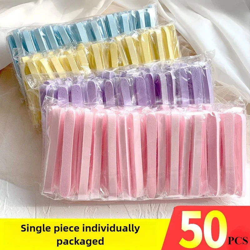50-Pack Compressed Face Cleansing Sponge Pads | Wood Pulp Face Cleansing Sponge QXL