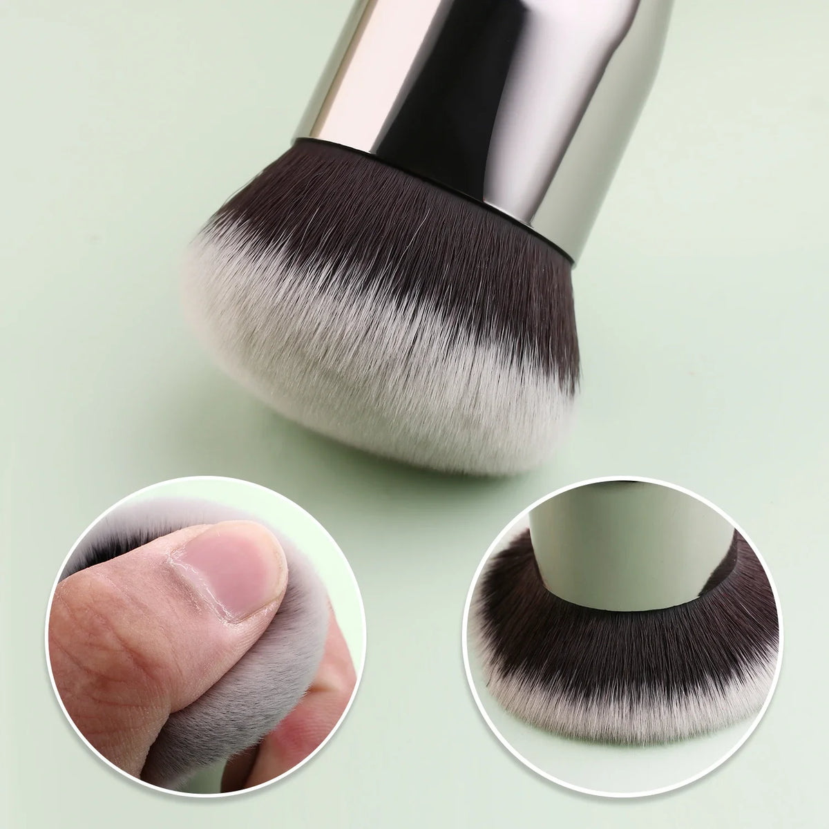 Black Synthetic Foundation Buffing Makeup Brush | FIREFLIES Foundation Makeup Brush QXL