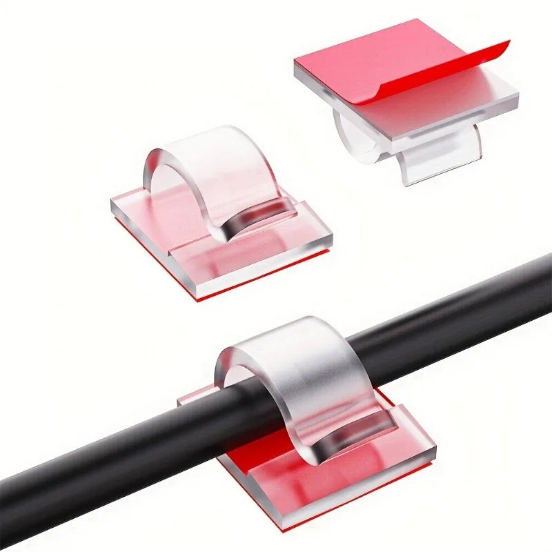 Adhesive Cable Clips | Wall Wire Holders for Cable Management Adhesive Cable Clips QXL