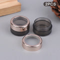 2-Pack 5g Transparent Nail Glitter Jars | ABS Storage Case Nail Glitter Storage Jar QXL Black bright gold