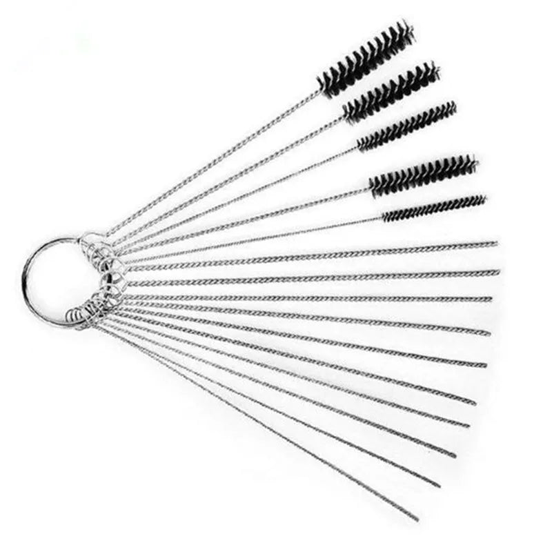 15-Pc Carburetor Cleaning Brush & Needle Set – Stainless Steel Carburetor Cleaning Kit QXL