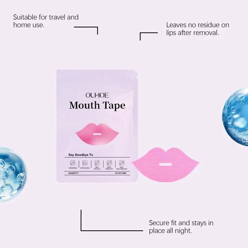 Hydrating Sleep Mouth Tape Strips | Hyaluronic Acid Lip Care Sleep Mouth Tape QXL
