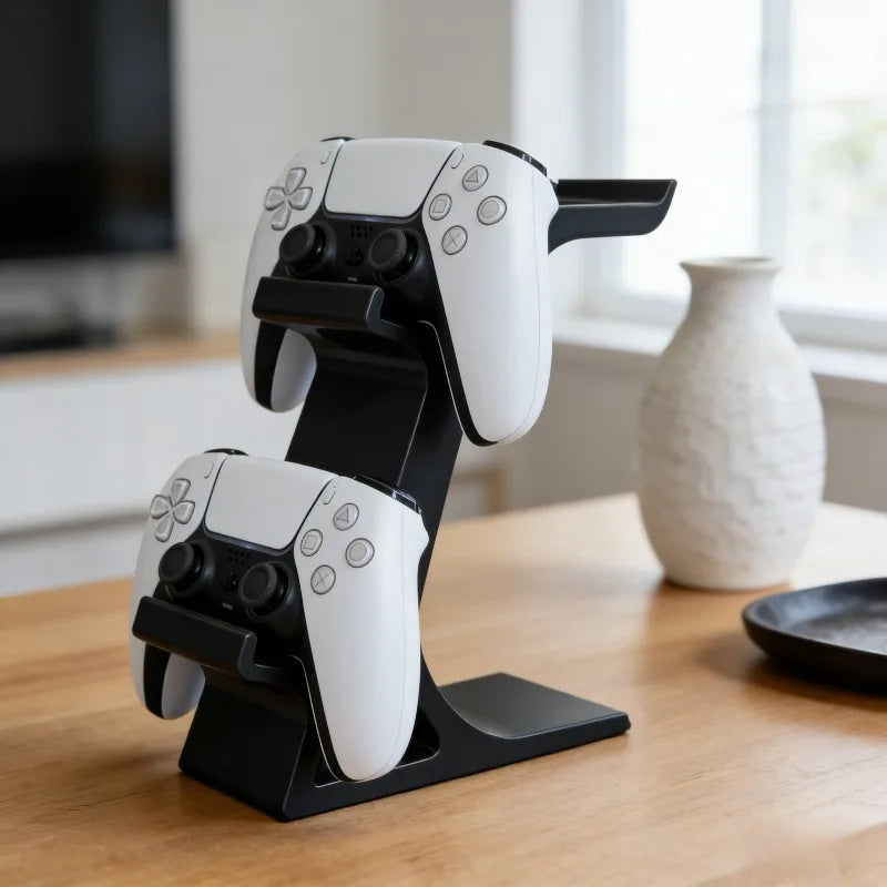 3-in-1 Game Controller Stand & Headphone Rack Organizer Gaming Desk Organizer QXL