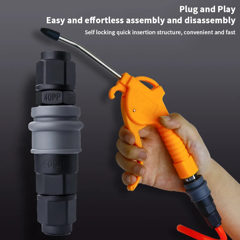 C-Type Self-Locking Pneumatic Quick Connect Adapter 8/10/12mm Pneumatic Quick Connector QXL