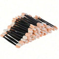 Double-Head Sponge Eyeshadow Applicator Sticks | 10–150 Pack Eyeshadow Applicators QXL 30Pcs-Black Bag