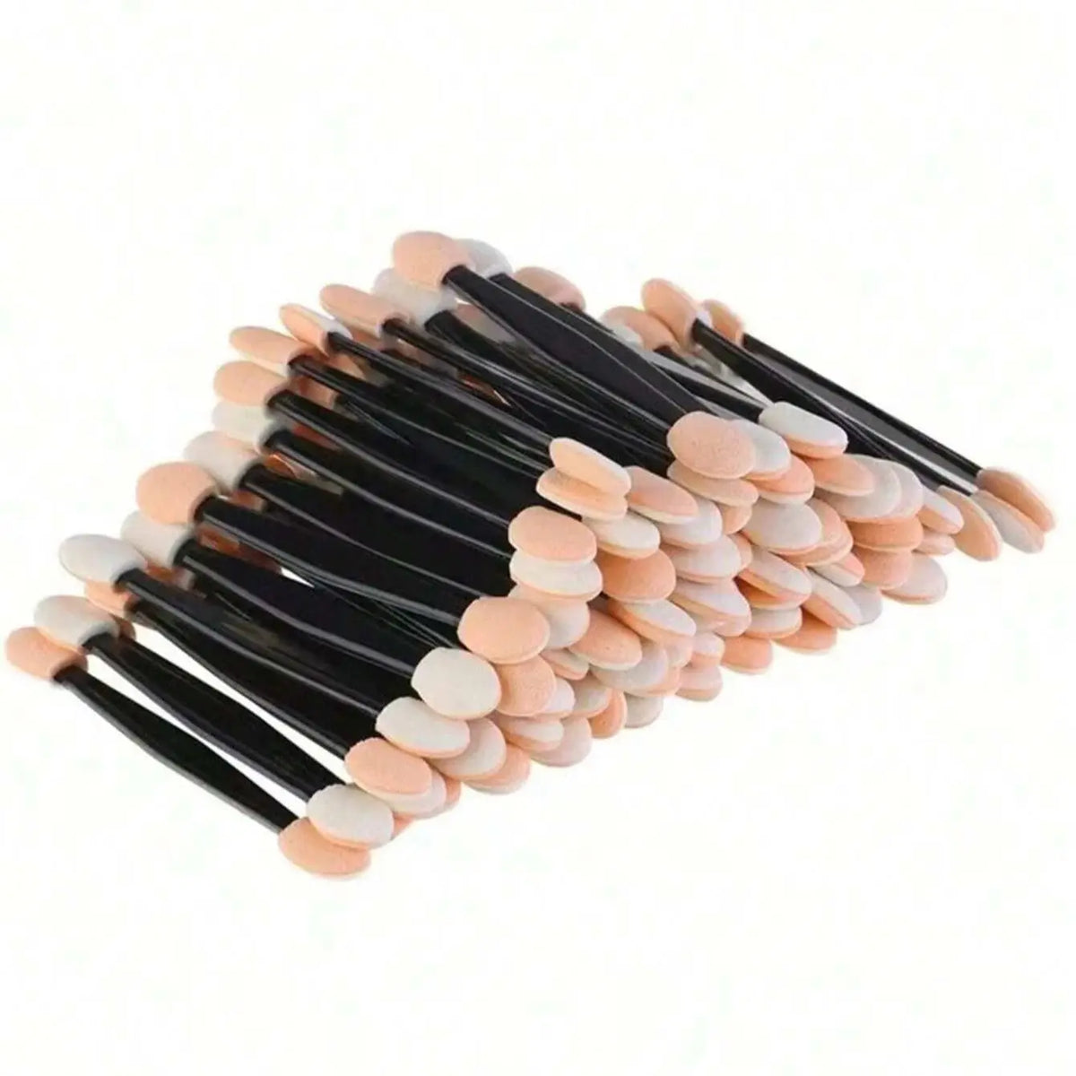 Double-Head Sponge Eyeshadow Applicator Sticks | 10–150 Pack Eyeshadow Applicators QXL 30Pcs-Black Bag